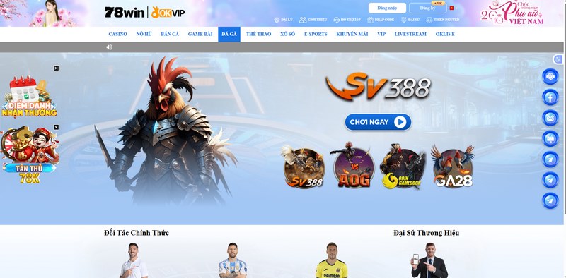 78win - Khám phá nhà cái cá cược uy tín nhất khu vực châu Á 8 Đá Gà 78Win