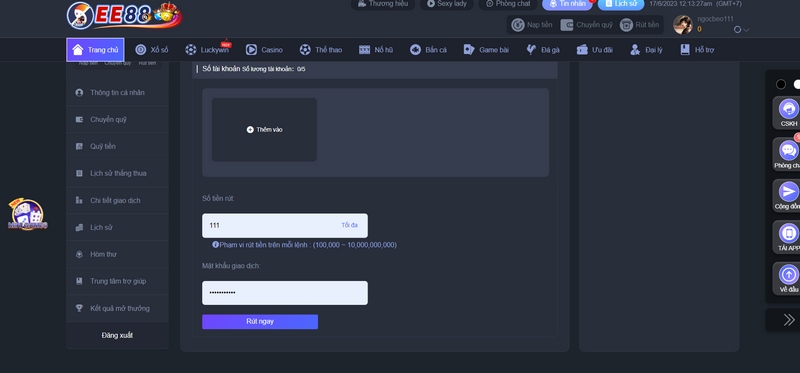 EE88 - Nhà cái dẫn đầu thị trường cá cược trực tuyến 9 Thao Tác Rút Tiền Tại Sân Chơi Cá Cược Rất Dễ Dàng
