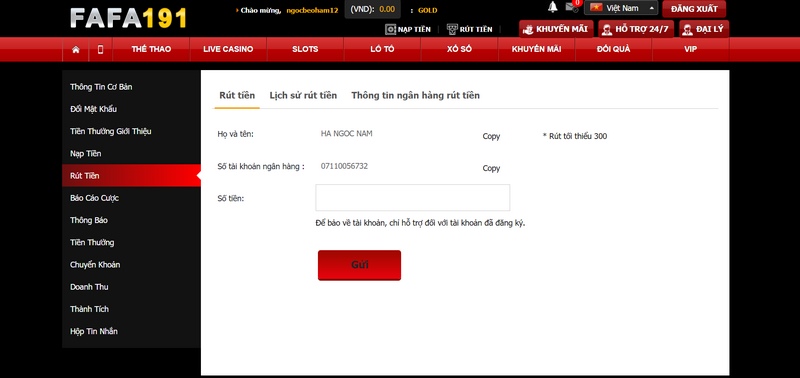 FAFA191 - Sân chơi cá cược trực tuyến uy tín số 1 châu Á 7 Rút Tiền Tại Sân Chơi Khá Nhanh Chóng, Thực Hiện Dễ Dàng