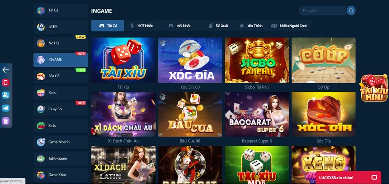 Lucky88 - Nhà cái cá cược nổi tiếng hàng đầu châu Á 5 Ingame Mang Đến Cho Anh Em Hàng Trăm Siêu Phẩm Đặc Sắc Nhất