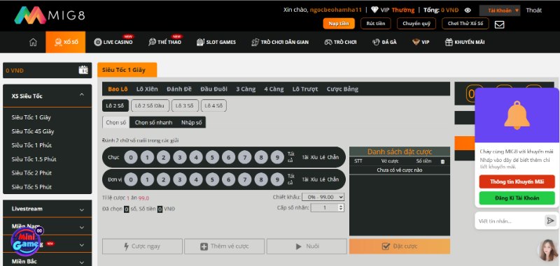 MIG8 - Nhà cái độc quyền cá cược hấp dẫn cho bet thủ 3 Tỷ Lệ Ăn Lô Đề Cao